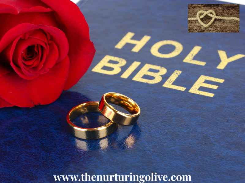 Bible-flowers-wedding-rings-and-a-cord-in-a-love-shape-setting-The-Triple-Cord-of-Marriage-Love-Submission-and-Respect