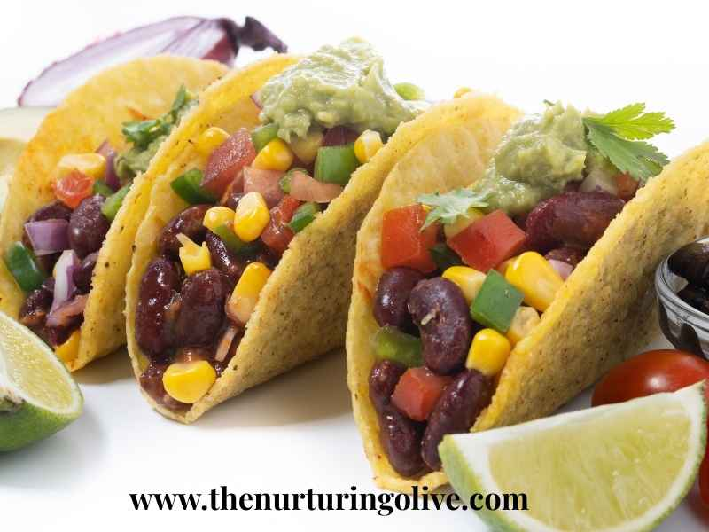 Vegetarian-Black-Bean-and-Roasted-Corn-Tacos-with-Avocado-onions-and-lime