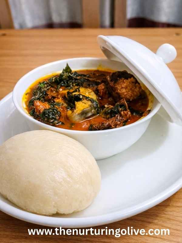 freshly-prepared-ogbono-soup-recipe-served-with-fufu-on-dinner-table