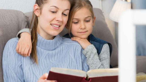 slow motherhood mother bonding with child in a calm and peaceful home environment